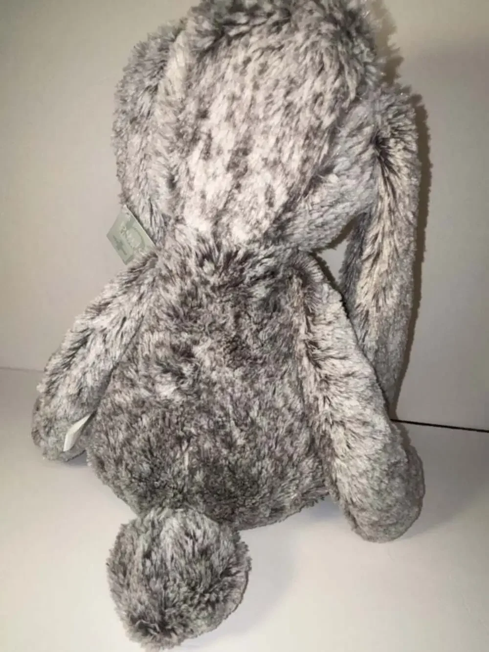 Burton + Burton Gray Speckled Plush Bunny Rabbit Stuffed Animal